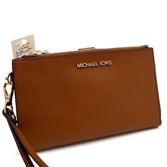 Michael Kors Large Double Zip Wallet Wristlet Luggage - Picture 1 of 8